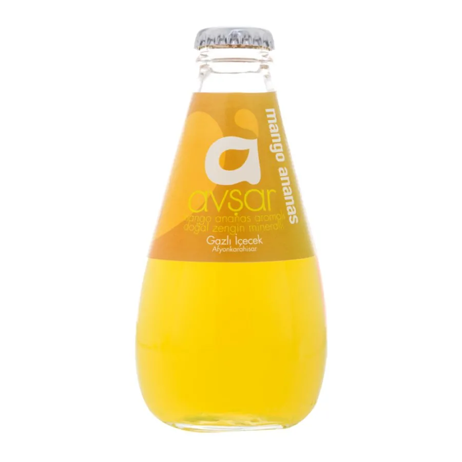 Avşar Mango Ananas Meyveli Soda 200 ml X 24 Adet